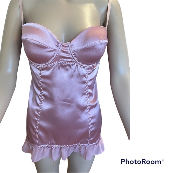 VICTORIAS SECRET LINGERIE SIZE 36 C PRETTY LITTLE THINGS LIGHT PINK BABYDOLL - Picture 6 of 6